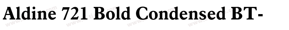 Aldine 721 Bold Condensed BT字体转换